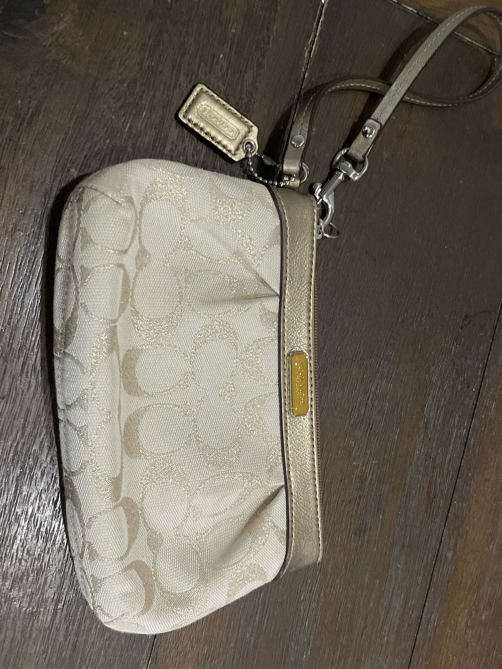 Gold Coach Wristlet